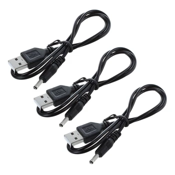 3 Buc 3.5 Mm X 1.3 Mm Negru Cablu USB Duce Incarcator Cablu de Alimentare