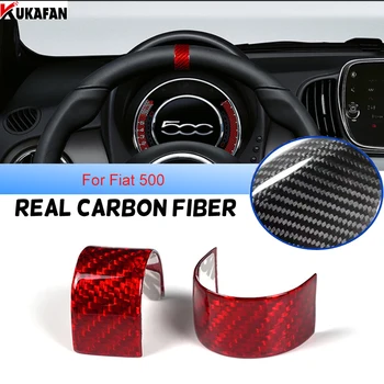 Pentru Fiat 500 Real Fibra De Carbon Volan Înapoi La Standard Personalitate Centrul De Creatie Linia De Marcaj Consumabile Decor