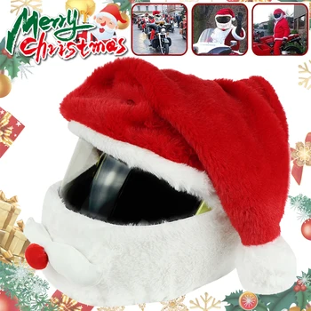 Plus crăciun Moș Crăciun Casca Acoperă Pălăria pentru Casca de Motocicletă An Nou Fericit Consumabile Partid Xmas Cosplay Accessoories