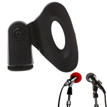 1 buc Negru Portabil Standard Compact Microfon Ajustabil Suport de birou Accesorii, din Plastic Flexibil, Titular Clip
