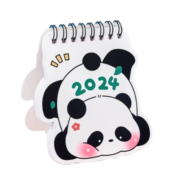 OFBK Mini Panda Calendar Calendar de Birou 2024 Desktop Calendar Elevii Calendar Decor