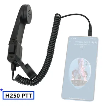 H250-ASV Telefon Portabil de Mână Element de Microfon Stație de Comunicare se Ocupe de Microfon de 3,5 mm Jack Pentru Telefonul Mobil