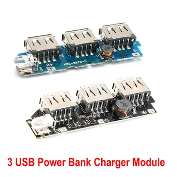 5V 2.1 a 3 USB 18650 Baterie Litiu Modulul de Încărcare 3 USB Power Bank Încărcător Circuitul Boost Modul Powerbank 3V 5V