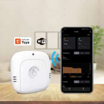 CORUI Tuya Wifi Smart Senzor de Temperatură Și Umiditate Interior Higrometru, Cu afisaj LCD Control de la Distanță APP