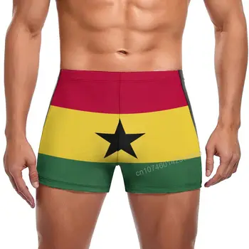 Trunchiuri De Înot Ghana Flag Iute Uscat Pantaloni Scurți Pentru Bărbați Plajă De Înot Scurt De Vara Cadou