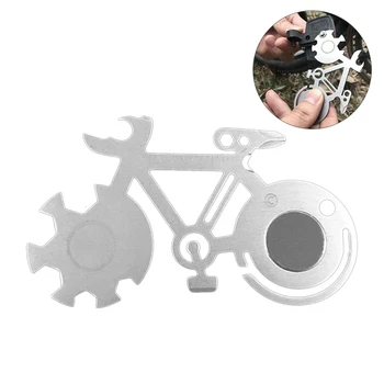 1buc Portabil Biciclete Forma Cheie în aer liber Multi-scop Breloc Biciclete Forma de Camping Instrumente de Reparare Cheie Instrument de Reparații de Biciclete
