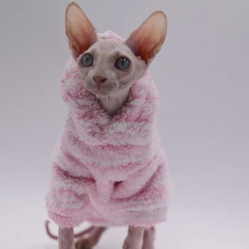 MinkFleece animale de Companie cardigan Toamna iarna sacou gros pentru pisica Sfinx Îmbrăcăminte pisica fara par haine Devon cald rochii pentru pisici