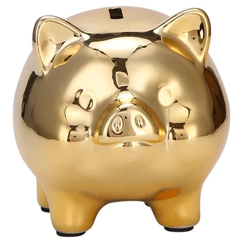 Ceramica De Aur Pusculita Porc Drăguț Monedă Pusculita Creative Acasă Mobilier De Porc Norocos Decor
