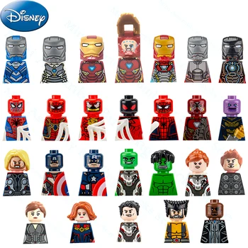 Disney Cărămizi Marvel Avengers Blocuri de Iron Man Figurine Spider-Man Asambla Păpuși Jucării Conforme pentru Copii