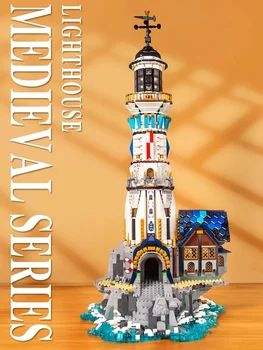 Medieval Far Bloc Street View Oraș European-Lea Biserici de Cărămidă Model Creativ Expert Jucării Pentru Baiat Cadou MOC