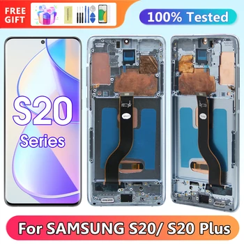S20 Plus Ecran pentru Samsung Galaxy S20+ G985F Display Lcd Ecran Tactil Digital cu Rama pentru Samsung Galaxy S20 G980F