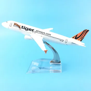 Tiger companiile Aeriene Avion model Airbus A320 avion 16CM Metal aliaj turnat sub presiune 1:400 de avion jucarii model de Colectie, cadou