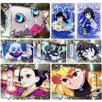 Anime Demon Slayer GR LR serie Hashibira Inosuke Agatsuma Zenitsu Uzui Tengen card colecție de jucării pentru Copii joc de Bord card