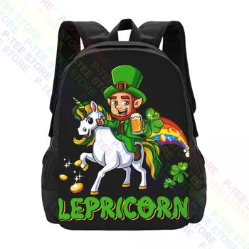 Lepricorn Spiriduș Unicorn St. Patricks Zi BeerBackpack Capacitate Mare De Formare A Sportului Școlar Sac