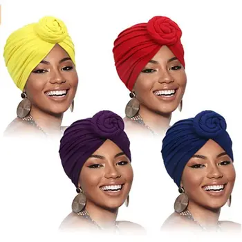 Chimioterapia Capac De Sex Feminin Bandă Pre-Legat Capota Femei Chimioterapie Pălărie Turban Capace De Bumbac Văl Africane Model Headwrap