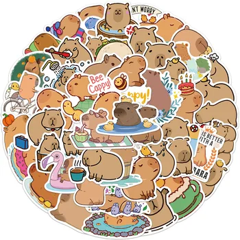 50pcs Desene animate Capybara Graffiti, Stickere Autocolant Copii Pack Scrapbooking Estetice Kawaii Laptop Variate Copil Anime Jucarii pentru Copii