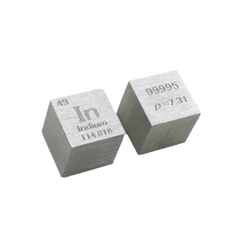 10mm Indiu Cub Element din Tabelul Periodic Stil de Decorațiuni interioare Desktop Expoziție
