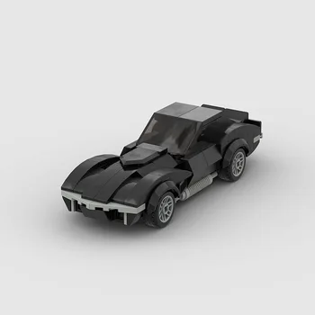 MOC Corve-tt Roadster Negru (M1017) Asamblate Compatibil Cu Le-merge DIY Blocuri Copil Jucării Cadou Cutie