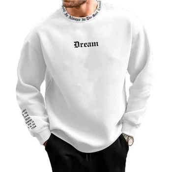 Barbati Nou Solid Sport în aer liber, Moda Casual, de Pluș Sweatershirt Haine cu Maneci Lungi T-shirt
