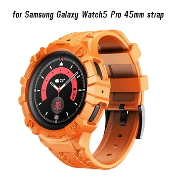 Runcool 45mm 46mm silicon integrat curea pentru Samsung Galaxy Watch 5 Pro curea pentru Galaxy Watch 4 înlocuire curea