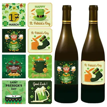 St Patricks Zi Tema Autocolante Norocos Etichete Irlandez Decalcomanii Autocolante Impermeabil DIY Artizanat Sticla de Vin Autocolante Decor de Vacanță