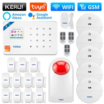 KERUI W181 Kit Alarma cu Senzor de Miscare Sirena WIFI GSM Sistem de Alarma pentru Casa de Alarmă fără Fir Suport Alexa Tuya APP Inteligent de Control