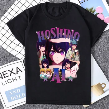 Anime Oshi Nu Ko Hoshino Ai T-Shirt Femei Harajuku Japonia Acg Fanii Otaku Waifu Grafic Tricou Casual Lejere De Vara Y2k Haine De Top