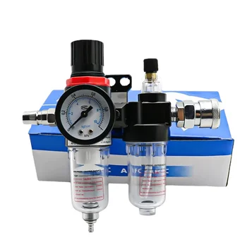 AFC2000 AFR2000 + AL2000 G1/4 compresor de aer cu ulei și apă separator filtru de aer este utilizat pentru a reduce presiunea supapei regulatorului