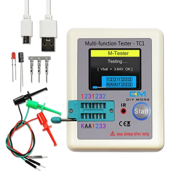 LCR-TC1 TC-V2.12k Tranzistor Tester Multimetru Ecran Colorat Pentru Diode Micro USB Condensator Rezistor Tranzistor Reîncărcabilă