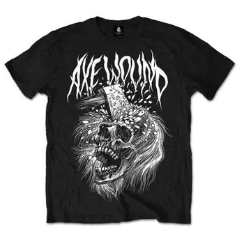 Axewound - Unisex T - Shirt - Craniu - Negru De Bumbac