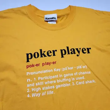 Harrahs Casino Poker Player T-Shirt Mens XL Galben Definiție 42