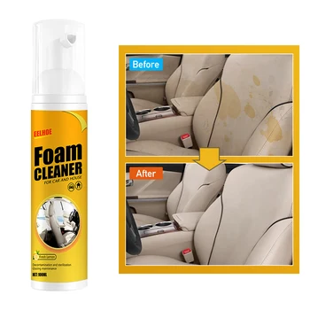 100/200 ML Multifunctional Foam Cleaner Auto Interior Curat Piele de Scaun de Decontaminare Spuma Spray Cleaner Lupte Decolorare Imbatranire