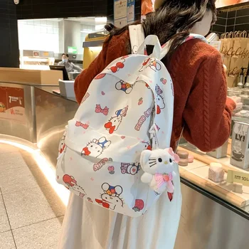 Drăguț japoneză tipărite kt de cat rucsac uri de mare capacitate moale fata de campus sac de depozitare student rucsac