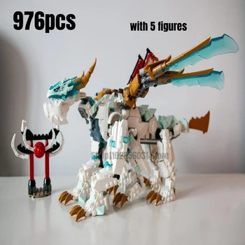 976pcs Dragon de Gheață Creatură Model Blocuri se Potrivesc 71786 Asamblate Cărămizi Jucarii Copii Ziua de nastere Cadouri de Craciun