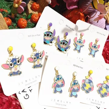 Lilo & Stitch Disney Moda Cercei pentru Fete Anime Bijuterii Dotari Kawaii Stud Cercel Desene animate Decora Copii Cadou de Ziua de nastere
