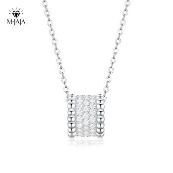 M-JAJA Real Moissanite Colier pentru Femei Argint 925 Lant D Piatră prețioasă de Culoare VVS1 Laborator Diamond Pandantiv Vintage Bijuterii