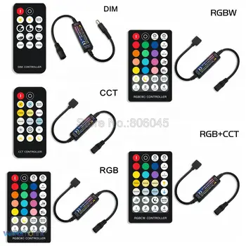 RF14 17 21 28 Cheie Mini LED Strip Controler pentru 5050 DIM RGB RGBW RGBCCT 4pin 5pin 6pini Lumini LED Bandă Controller DC5-24V