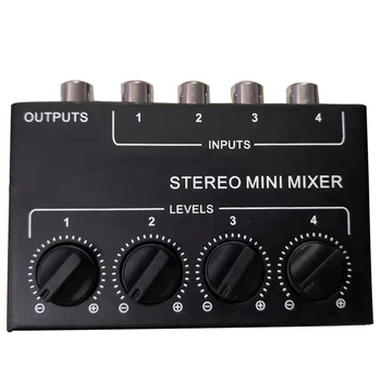 3X Cx400 Mini Stereo RCA 4 Canale, Mixer Pasiv Mic Mixer Mixer Stereo Dozator Pentru Live Si Studio