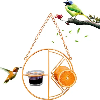 Metal Agățat Grangur Alimentator de Pasăre cu Fructe Suport Amovibil Bea Pahar Colibri Alimentator pentru Grădină în aer liber Curte Fierbinte