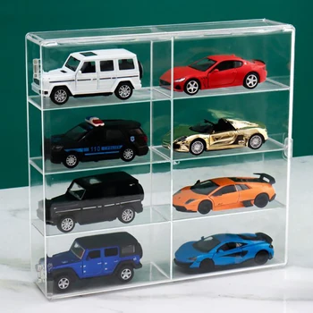 1 buc Vehicule Auto Jucarii Model Cutie de Depozitare Acril Transparent Caz de Afișare Compatibil Cu 8 Sloturi Caz de Afișare Pentru Turnat Masini 