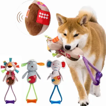 Câine de Companie drăguț Jucării de Pluș cu Mâner Jucărie Interactiv Remorcher-de-război de Formare Papusa pentru Mediu și Câini de talie Mare Durabil Jucărie de ros