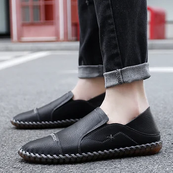 2023 Barbati Casual Pantofi de Lux de Brand Casual Slip pe Formală Mocasini Barbati italiană Negru de sex Masculin de Conducere Pantofi Plus Size47