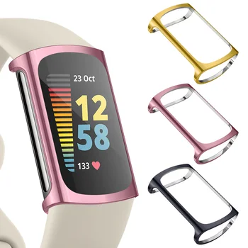 3Pcs Caz de Protecție Pentru Fitbit charge 5 Ceas Inteligent TPU Ramă de Protecție Pentru Fitbit charge 5 Barei de protecție Integrală Acoperire de Protecție