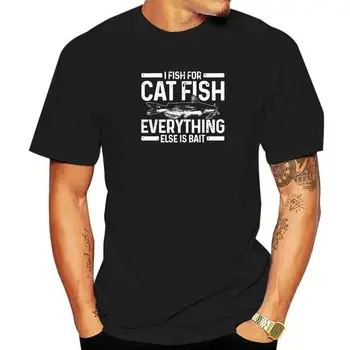 Mens De Pescuit Somn Catfishing Amuzant Spunând Pescar Cadou Tricou Cupoane Imprimate Pe Partea De Sus A T-Shirt Bumbac Barbati Topuri Teuri Strada