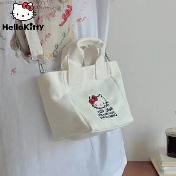 Sanrio Hello Kitty Mici Mini-Geantă De Mână Anime Kawaii Alb Portofele Poșete Pentru Femei Pânză Cruce Geanta Fata Y2k Drăguț Antrenor Geantă De Sex Feminin