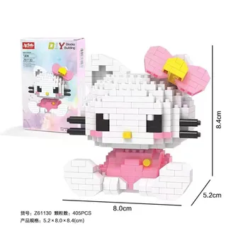 Hello Kitty Bloc Asamblat Jucarii Ornament Decorativ Sanrio Figura Anime Kuromi Model hello kitty Puzzle pentru Copii Cadouri