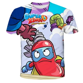 Distracție pentru Băieți T-shirt Super Zings Tipărite Copii Maneca Scurta Desene animate Pulover Casual pentru Copii Top O-Gât Pierde Tricoul Pentru Fata