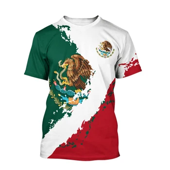 Vara Mexic Tricouri Mexican Flag 3D de Imprimare Streetwear Bărbați Femei de Moda Supradimensionat Tricou Maneca Scurta Copii Teuri Topuri Haine