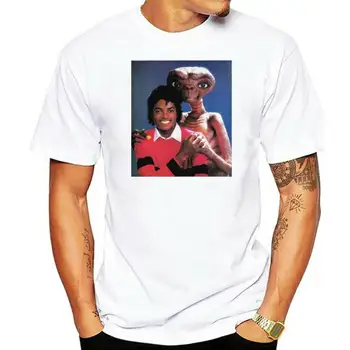 Michael Jackson Cu Vs E. T. Et Personalizate T-Shirt Vesta Tee Topuri Bărbați Femei Top Tee Natural Anti-Rid Tricou Gât O