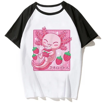 Axolotl top femei manga anime amuzant tricou femeie manga harajuku benzi desenate haine